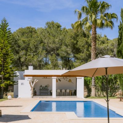 Ibiza Villas 2000 villa tegui view of house from pool